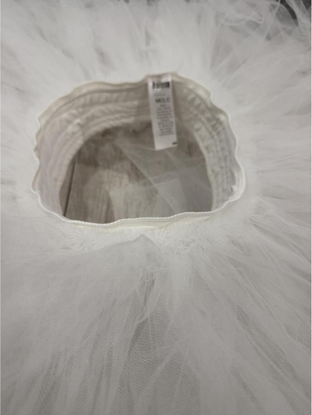 White Tulle Tutu Skirt Balletcore Fairycore Layered Mesh Mini XS - Picture 7 of 9